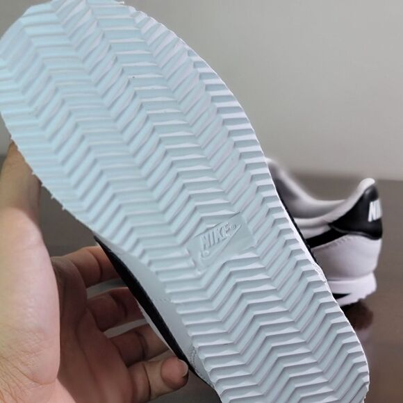Nike Cortez Leather White Black Kids Sportswear Shoes Sneakers Size 3 Y 3Y New - Picture 14 of 16